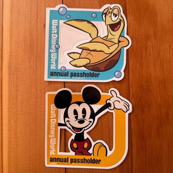 Disney Other - Set of 2 Disney World Annual Passholder Magnets NWOT